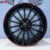 19 Inch Velgen 5x112- R Clupsport Look velgen in Hoogglans zwart met Rode rand