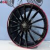 19 Inch Velgen 5x112- R Clupsport Look velgen in Hoogglans zwart met Rode rand