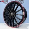 19 Inch Velgen 5x112- R Clupsport Look velgen in Hoogglans zwart met Rode rand