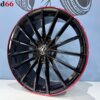 19 Inch Velgen 5x112- R Clupsport Look velgen in Hoogglans zwart met Rode rand