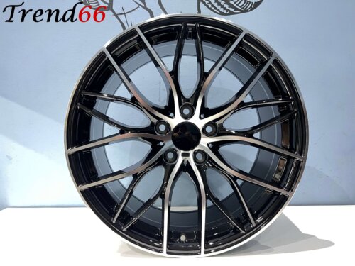 19 Inch Velgen 5x120 - Breed Set Style 405M Look Glans Zwart Gepolijst