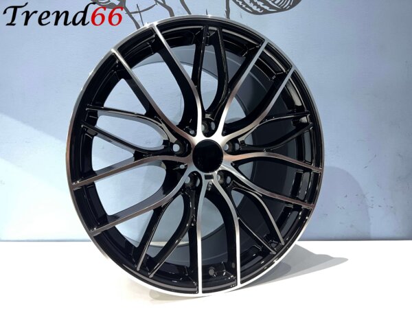 19 Inch Velgen 5x120 - Breed Set Style 405M Look Glans Zwart Gepolijst