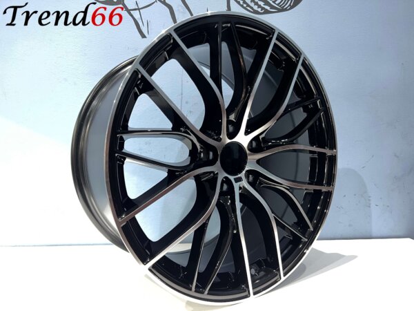 19 Inch Velgen 5x120 - Breed Set Style 405M Look Glans Zwart Gepolijst