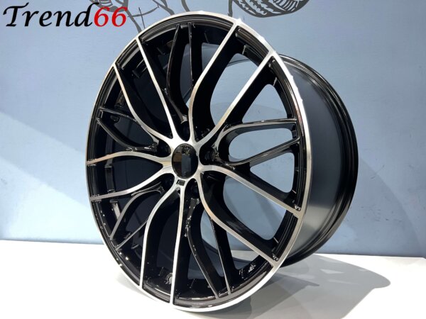 19 Inch Velgen 5x120 - Breed Set Style 405M Look Glans Zwart Gepolijst