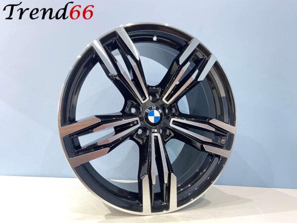 18 Inch Velgen 5x120- M6 Grand Coupe Look Velgen Set. Hoogglans zwart Gepolijste kleur