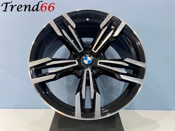 18 Inch Velgen 5x120- M6 Grand Coupe Look Velgen Set. Hoogglans zwart Gepolijste kleur