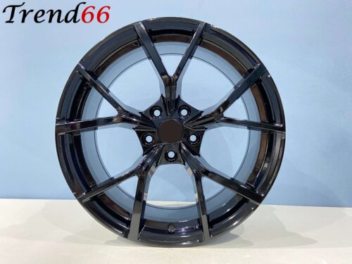 18 Inch Velgen 5x100 - R Estoril Look Velgen Set. Hoogglans Zwart. Sterke en Kwaliteit SportVelgen