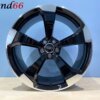 19 Inch Velgen 5x112- Rotor Look Velgen in Hoogglans Zwart Gepolijste kleur