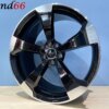 19 Inch Velgen 5x112- Rotor Look Velgen in Hoogglans Zwart Gepolijste kleur