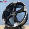 19 Inch Velgen 5x112- Rotor Look Velgen in Hoogglans Zwart Gepolijste kleur