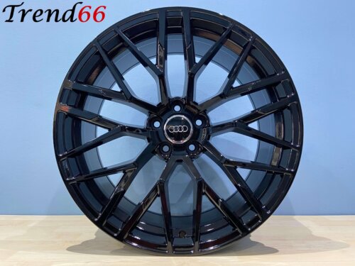 20 Inch Velgen 5x112 - R8 Look Hoogglans zwarte velgen set