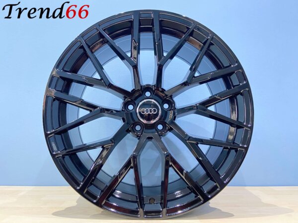 20 Inch Velgen 5x112 - R8 Look Hoogglans zwarte velgen set