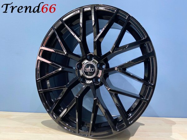 20 Inch Velgen 5x112 - R8 Look Hoogglans zwarte velgen set