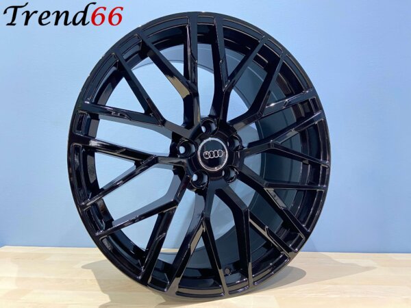 20 Inch Velgen 5x112 - R8 Look Hoogglans zwarte velgen set