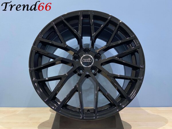 20 Inch Velgen 5x112 - R8 Look Hoogglans zwarte velgen set