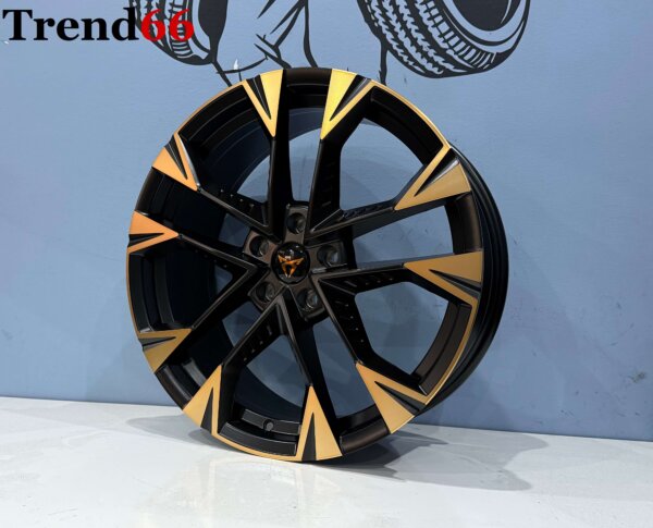 19 Inch Velgen 5x112 - Cupra R Look Mat Zwarte Kleur met Bronze Kleur