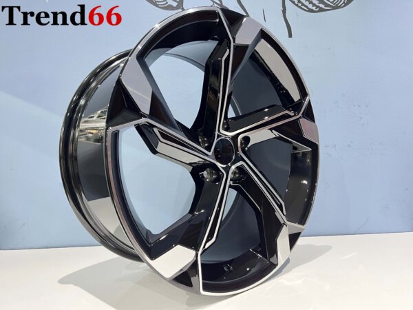 19 Inch Velgen 5x112- Nieuwste Model RS Look velgen set Hoogglans Zwart Gepolijst