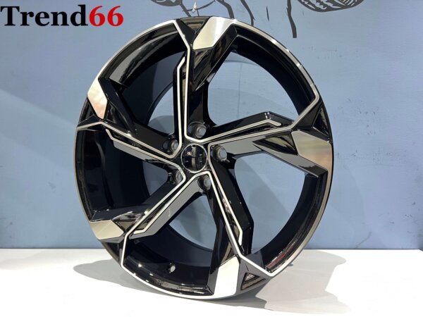 19 Inch Velgen 5x112- Nieuwste Model RS Look velgen set Hoogglans Zwart Gepolijst