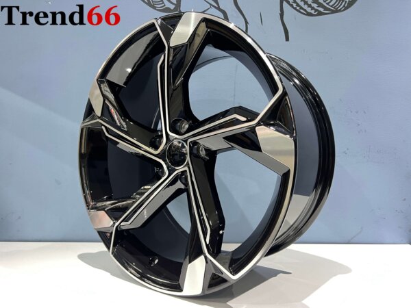 19 Inch Velgen 5x112- Nieuwste Model RS Look velgen set Hoogglans Zwart Gepolijst
