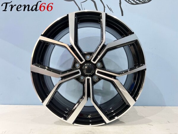 IMG_7092 18 Inch Velgen 5x100- Faro Look Velgen set in Hoogglans Zwart Gepolijste Kleur