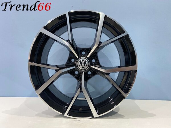 18 Inch Velgen 5x112-Estoril Look Hoogglans Zwart Gepolijste velgen set
