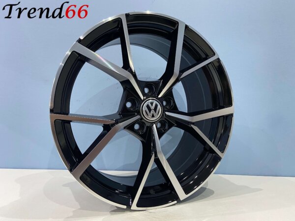 19 Inch Velgen 5x112- Estoril Look Hoogglans Zwart Gepolijste kleur
