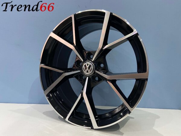 18 Inch Velgen 5x112-Estoril Look Hoogglans Zwart Gepolijste velgen set