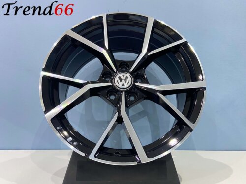 19 Inch Velgen 5x112- Estoril Look Hoogglans Zwart Gepolijste kleur