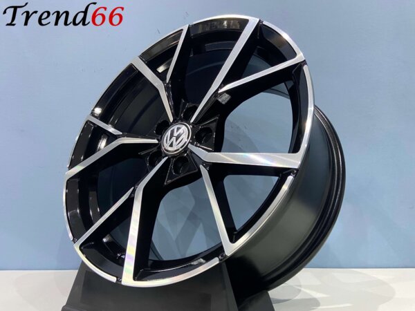 19 Inch Velgen 5x112- Estoril Look Hoogglans Zwart Gepolijste kleur
