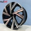 19 Inch Velgen 5x112- Bergamo Look Velgen Set in Hoogglans Zwart Gepolijste kleur