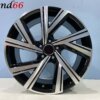 IMG_8777 17 Inch Velgen 5x100- Bergamo Look Velgen set in Hooglans Zwart Gepolijste versie