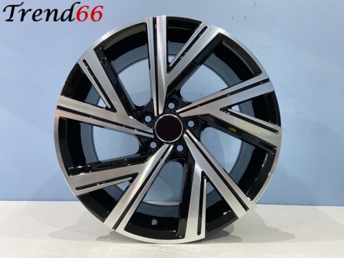 IMG_8777 17 Inch Velgen 5x100- Bergamo Look Velgen set in Hooglans Zwart Gepolijste versie