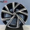 19 Inch Velgen 5x112- Bergamo Look Velgen Set in Hoogglans Zwart Gepolijste kleur