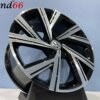 19 Inch Velgen 5x112- Bergamo Look Velgen Set in Hoogglans Zwart Gepolijste kleur