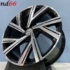 19 Inch Velgen 5x112- Bergamo Look Velgen Set in Hoogglans Zwart Gepolijste kleur