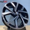 18 Inch Velgen 5x100- Brescia Look Hoogglans zwart gepolijste kleur