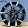 18 Inch Velgen 5x100- Brescia Look Hoogglans zwart gepolijste kleur