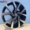 18 Inch Velgen 5x100- Brescia Look Hoogglans zwart gepolijste kleur