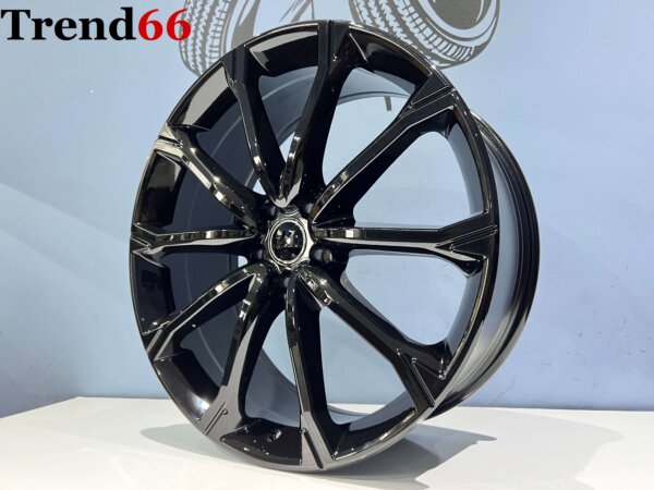 21 Inch Velgen5x112- RSQ3 Look Velgen Set Hoogglans Zwarte Kleur
