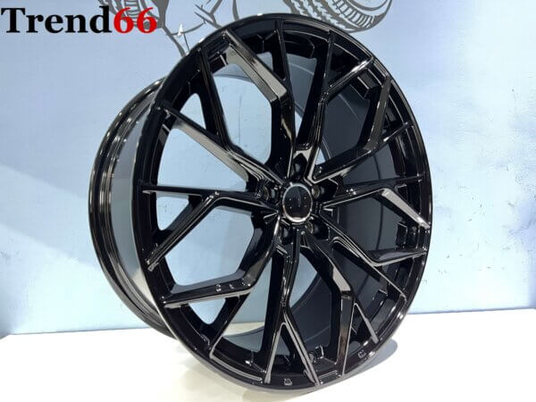 18 Inch 5x112 Velgen -Vossen Look Velgen Set Hoogglans Zwart