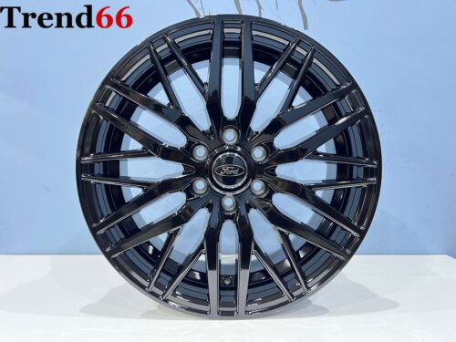 19 Inch Velgen 6x120- Verzwaarde Vossen Look Ford Transit Custom Velgen set in Hoogglans Zwarte Kleur
