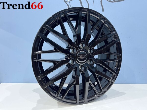 19 Inch Velgen 6x120- Verzwaarde Vossen Look Ford Transit Custom Velgen set in Hoogglans Zwarte Kleur