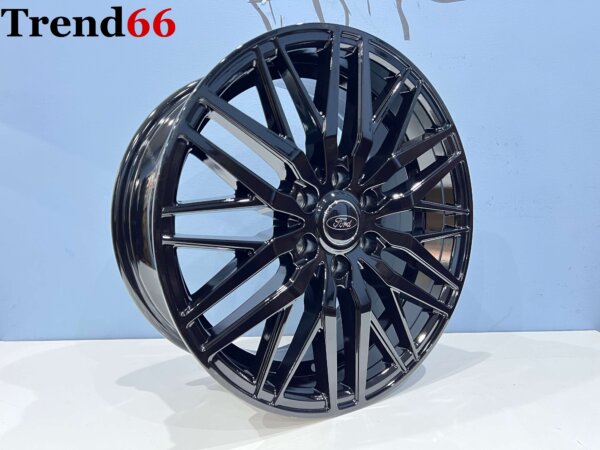 19 Inch Velgen 6x120- Verzwaarde Vossen Look Ford Transit Custom Velgen set in Hoogglans Zwarte Kleur