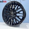 19 Inch Velgen 6x120- Verzwaarde Vossen Look Ford Transit Custom Velgen set in Hoogglans Zwarte Kleur