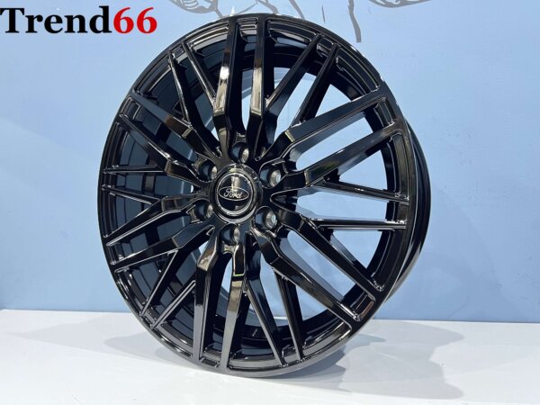 19 Inch Velgen 6x120- Verzwaarde Vossen Look Ford Transit Custom Velgen set in Hoogglans Zwarte Kleur