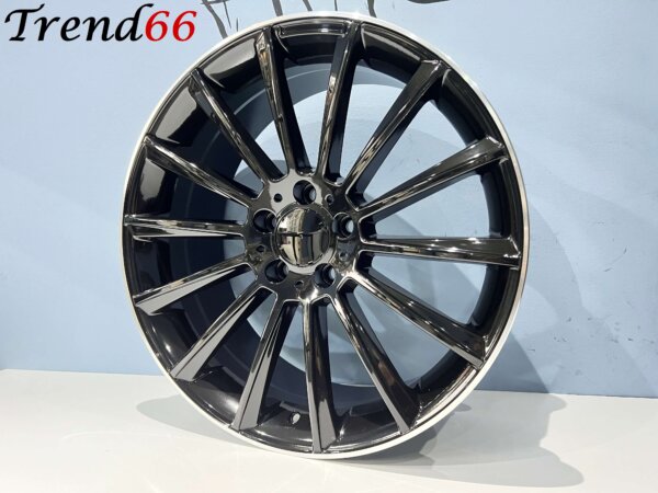 IMG_9740 18 Inch Velgen 5x112- Multispaak AMG Look Velgen Hoogglans Zwart met Chrome Rand
