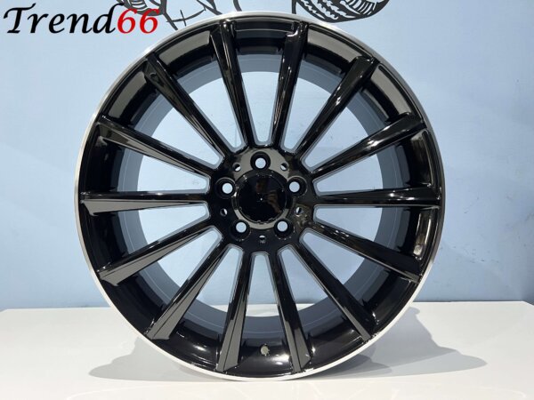 IMG_9741 18 Inch Velgen 5x112- Multispaak AMG Look Velgen Hoogglans Zwart met Chrome Rand