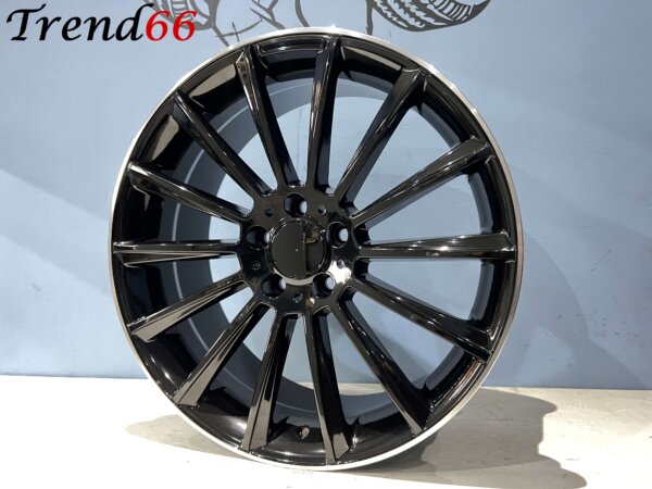 IMG_9742 18 Inch Velgen 5x112- Multispaak AMG Look Velgen Hoogglans Zwart met Chrome Rand
