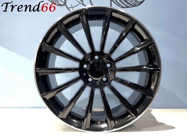 IMG_9743 18 Inch Velgen 5x112- Multispaak AMG Look Velgen Hoogglans Zwart met Chrome Rand