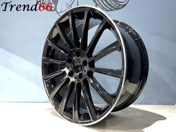 IMG_9746 18 Inch Velgen 5x112- Multispaak AMG Look Velgen Hoogglans Zwart met Chrome Rand